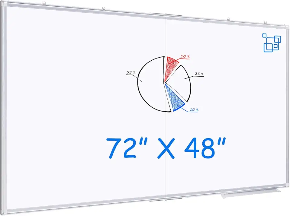 Large Whiteboard for Wall 72"X48", White Board...