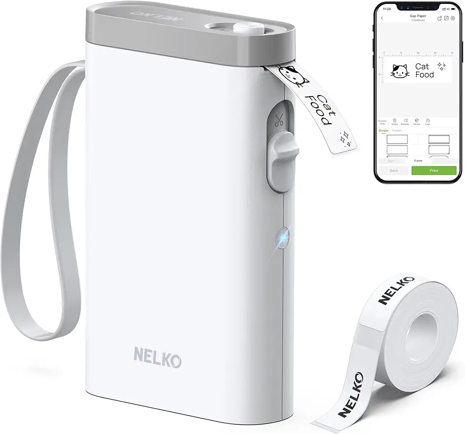 Nelko Label Maker Machine with Tape, P21 Bluetooth Label...