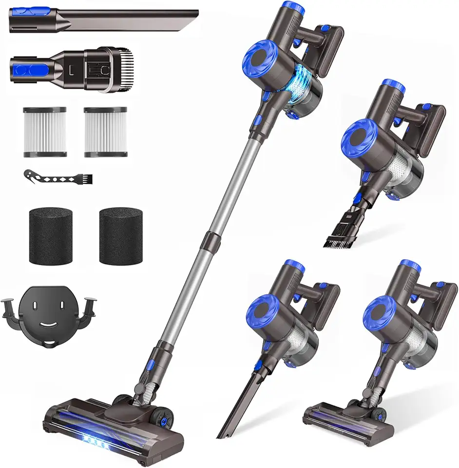 Cordless Vacuum Cleaner, Super Power Suction Stick Vacuum...