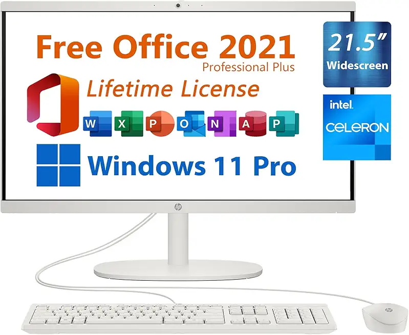 HP 2024 All-in-One Desktop, 21.5" FHD, Free Microsoft...