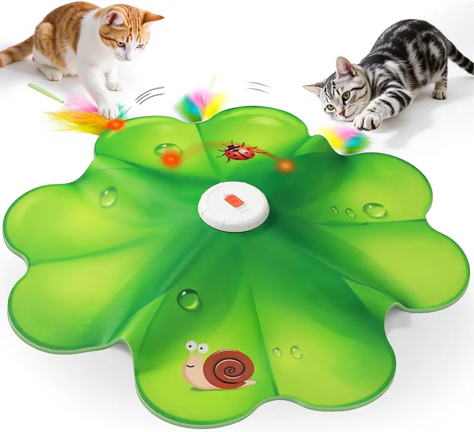 Rechargeable Cat Toys, 2 in 1 Hide and Seek Game...