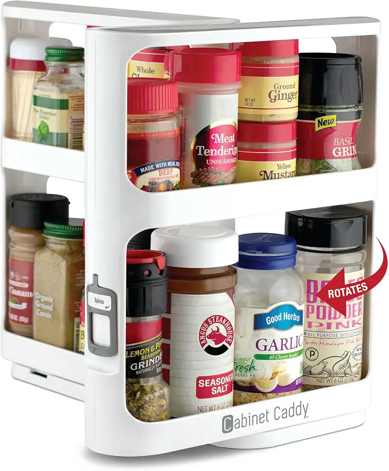 Cabinet Caddy Spice Rack Organizer for Cabinet - Slide...