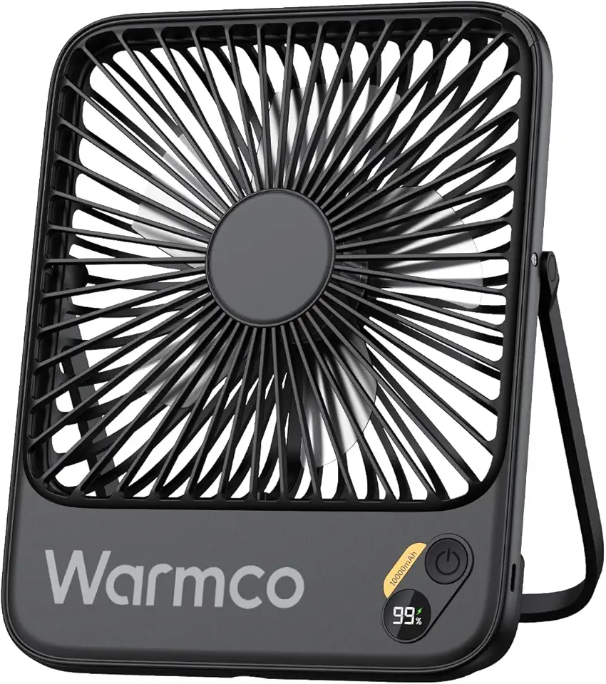 Warmco 10000mAh Portable Travel Fan 7-inch, [10-24H...