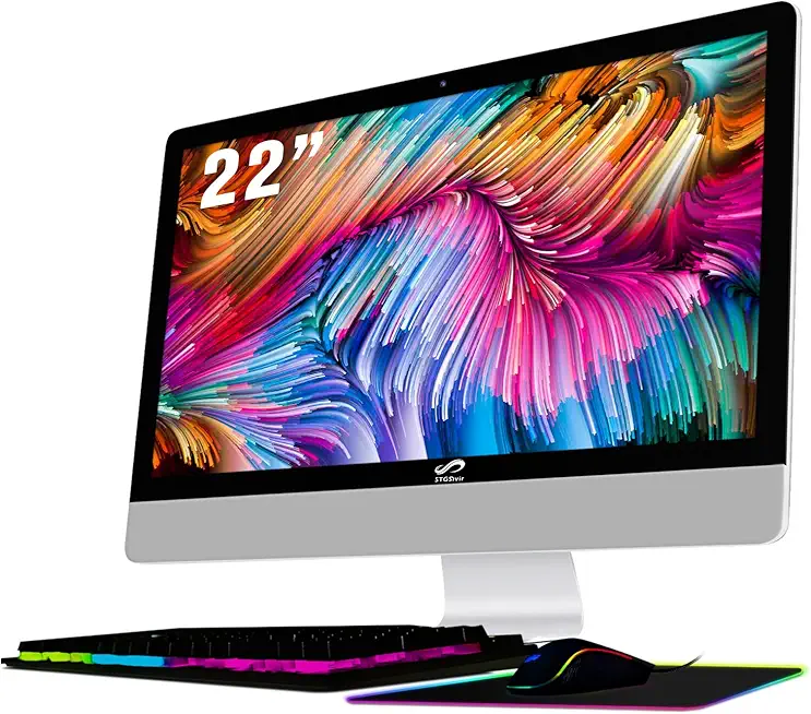 STGSivir All in One Desktop Computer, 22" FHD Display,...