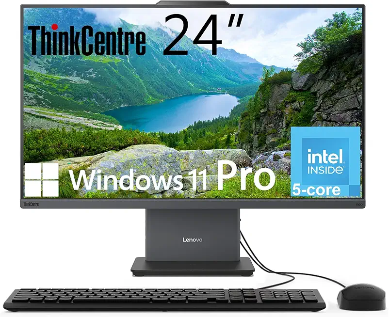 Lenovo ThinkCentre All-in-One Desktop Computer, 24"...