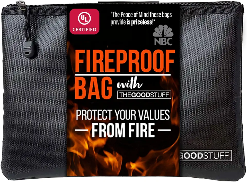 Fireproof Money Bag for Cash (10" x 13") –...