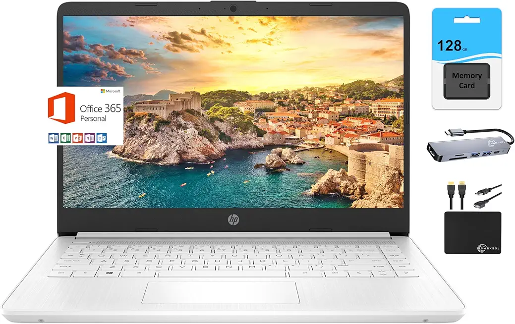HP New 14" HD Light Thin Laptop Student Business,...