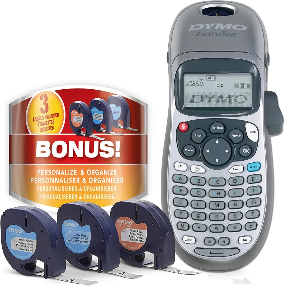 DYMO Label Maker Machine with Tape - 100H LetraTag...