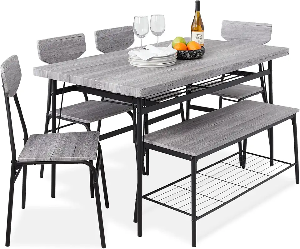 Best Choice Products 6-Piece 55in Modern Dining Set for...